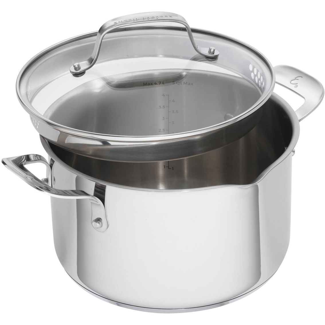 Emeril Stainless Steel 5 qt. Dutch Oven With Lid - Image 3 of 3