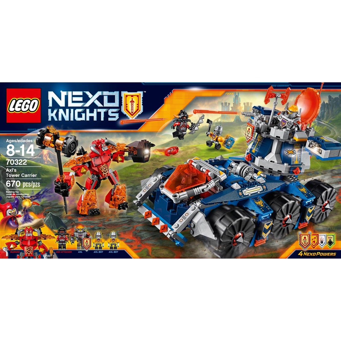 Lego Nexo Knights Axl's Tower Carrier | Building Toys ...