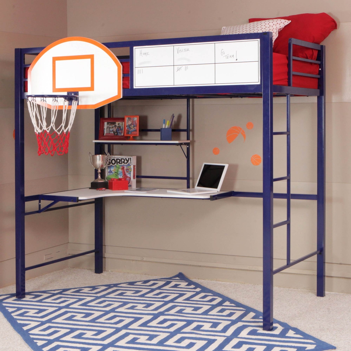 Powell Hoops Basketball Bunk Bed Atg, Basketball Bunk Bed