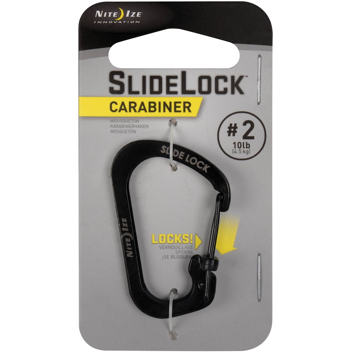 Nite Ize Carabiner Slidelock #2, Black | Tactical Accessories | Sports ...