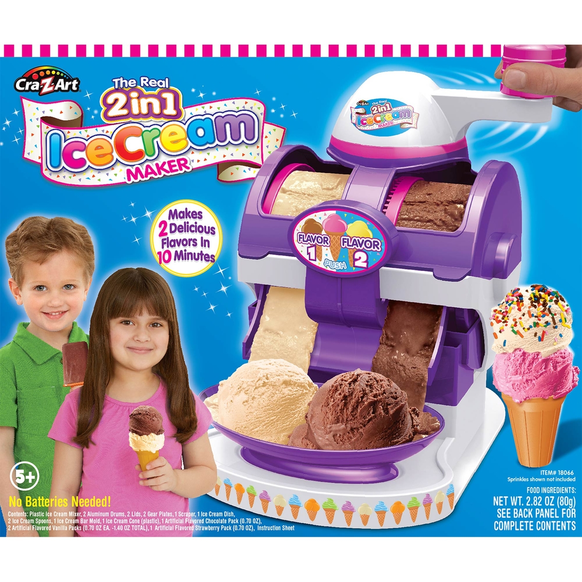 Cra-Z-Art the Real 2-in-1 Unisex Ice Cream Maker Play Cooking Set