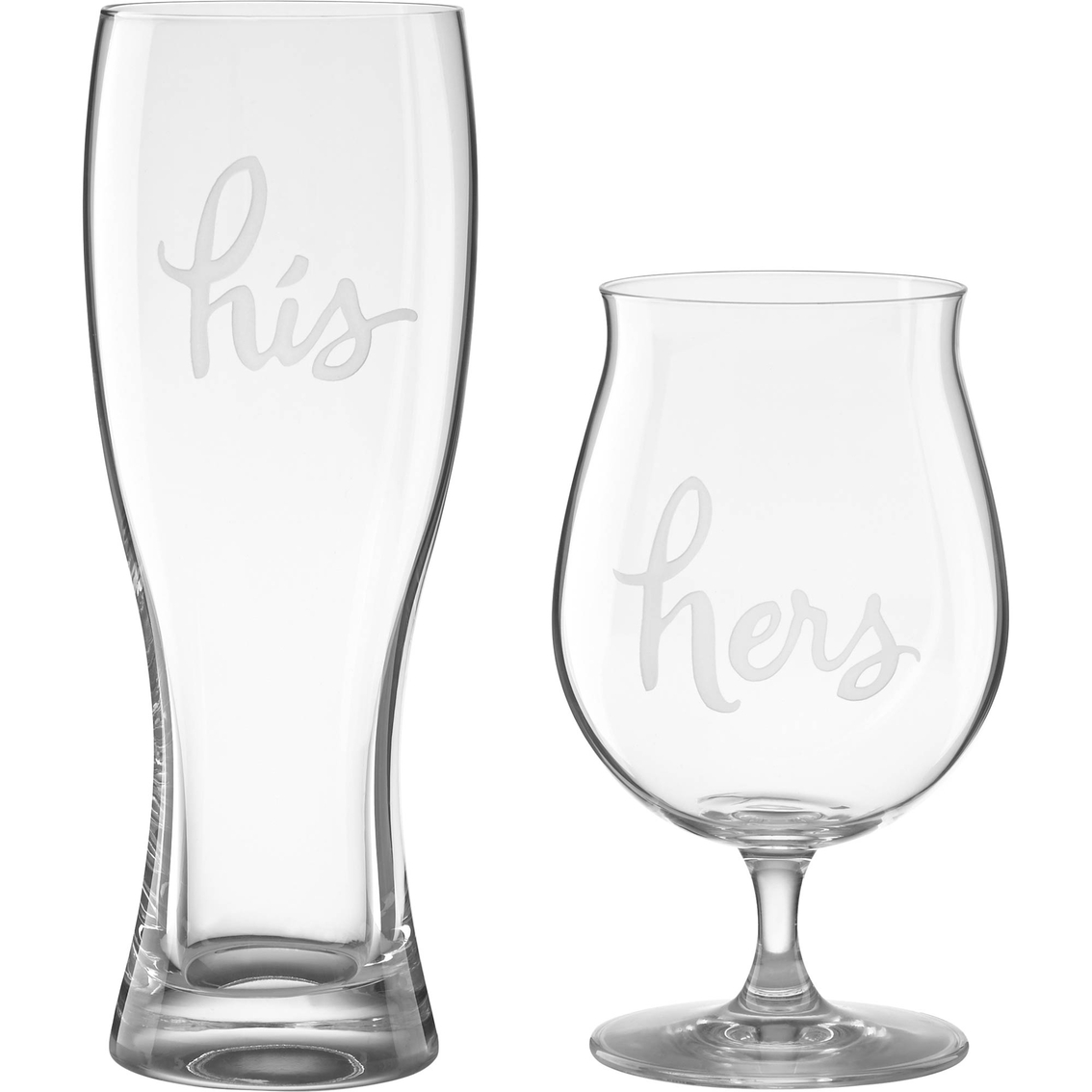 Kate Spade By Lenox Two Of A Kind His And Hers Beer Glasses | Beer, Bar & Wine  Glasses | Household | Shop The Exchange