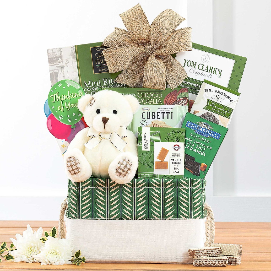 Wine Country Bear Hugs Thinking Of You Gourmet Food Basket
