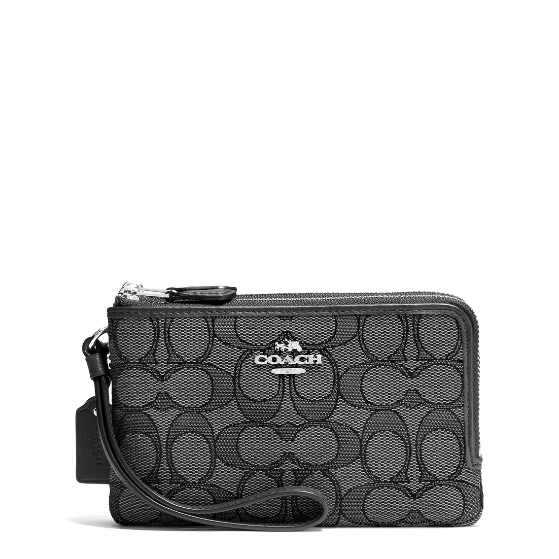 Coach Small Double Corner Zip Wristlet In Signature Jacquard | Wristlets, Clutches | Holiday ...