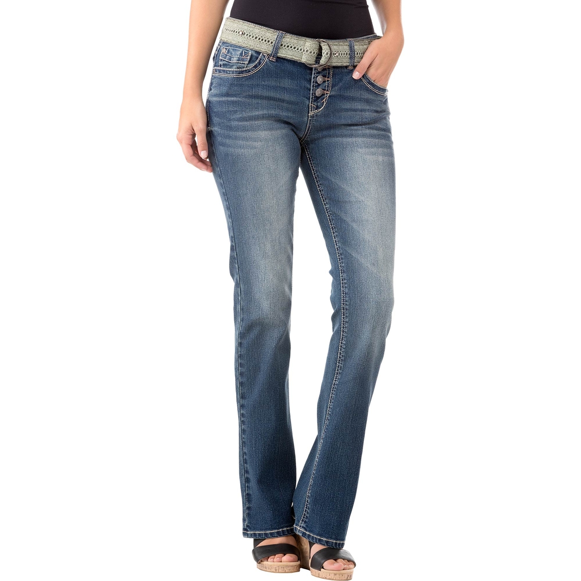 Wallflower Jeans, Juniors Belted Bootcut Fit | Jeans | Apparel | Shop ...