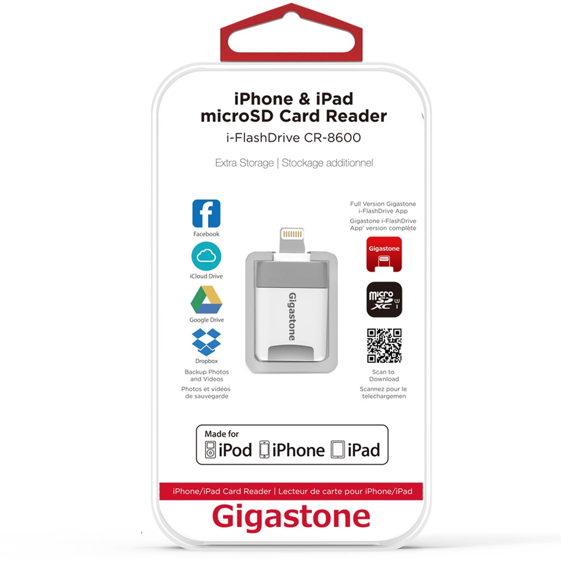 Gigastone Microsd Card Reader With Lightning Connector For Apple