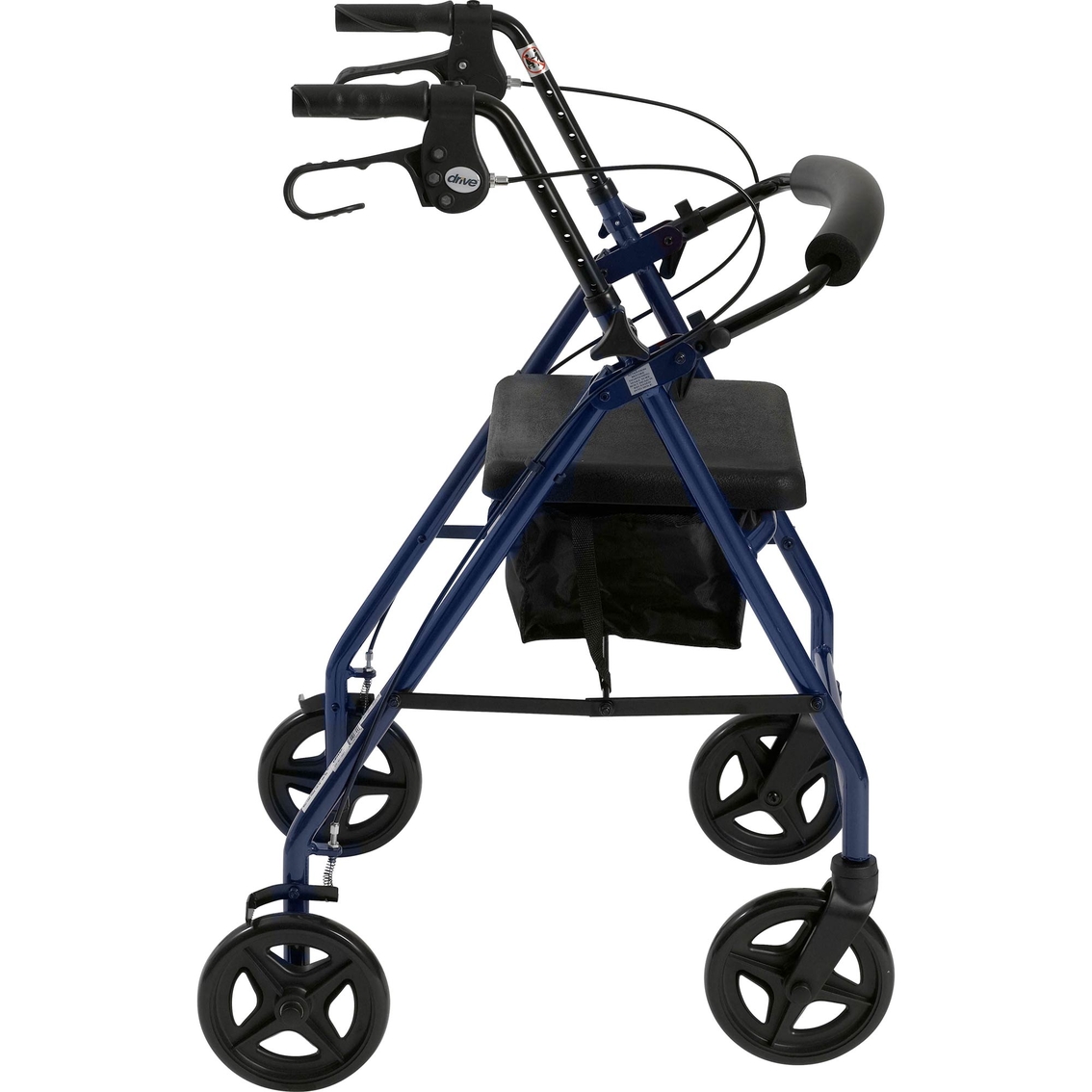 Drive Medical Rollator Rolling Walker with Fold Up Removable Back Padded Seat, Blue - Image 2 of 4