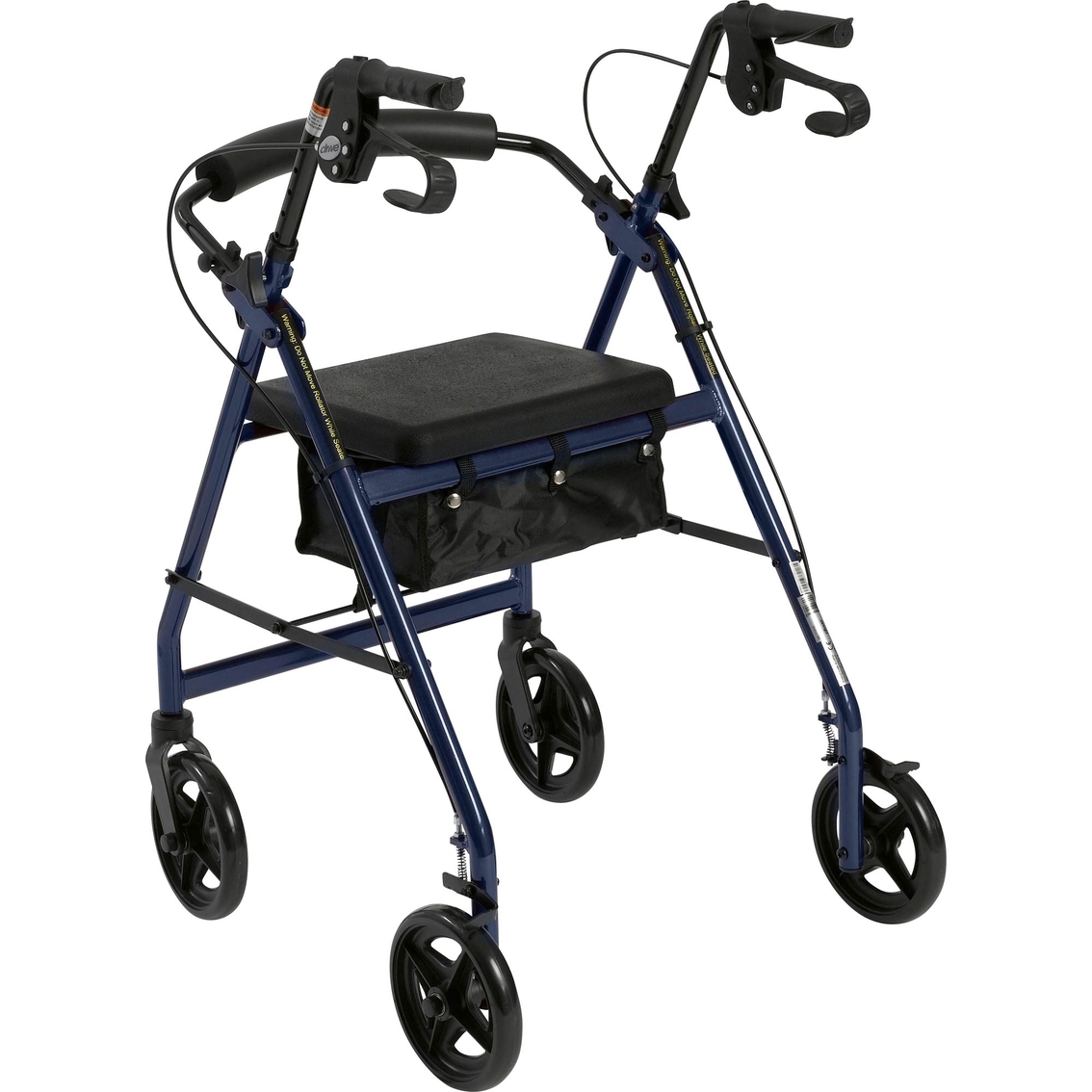 Drive Medical Rollator Rolling Walker with Fold Up Removable Back Padded Seat, Blue - Image 4 of 4