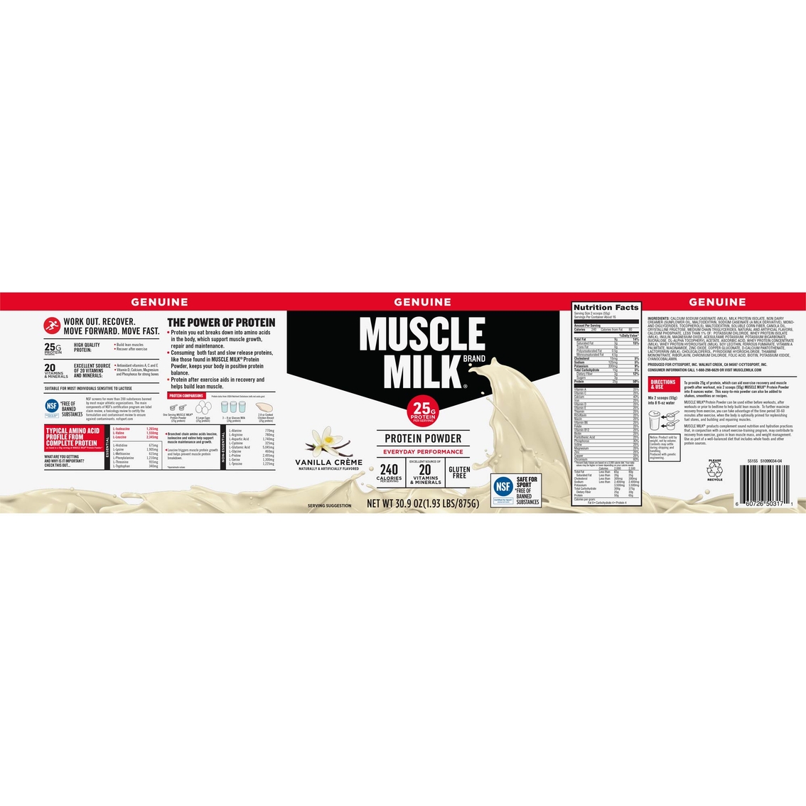 Muscle Milk Protein Powder - Image 2 of 2