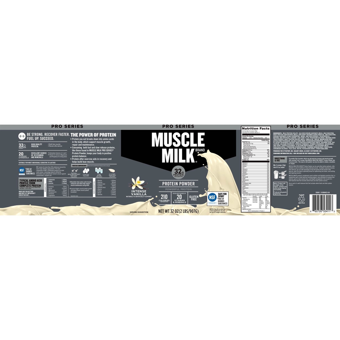 Muscle Milk Pro 50 Protein Powder - Image 2 of 2