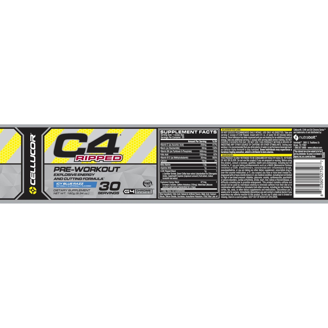 Cellucor C4 Ripped Pre-Workout Supplement - Image 2 of 2
