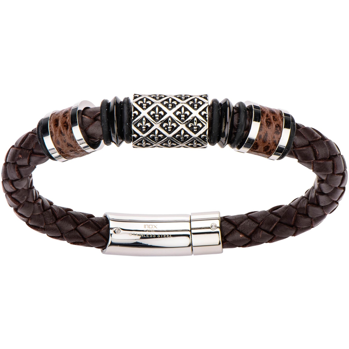 Leather and Stainless Steel Bracelet - Image 2 of 2