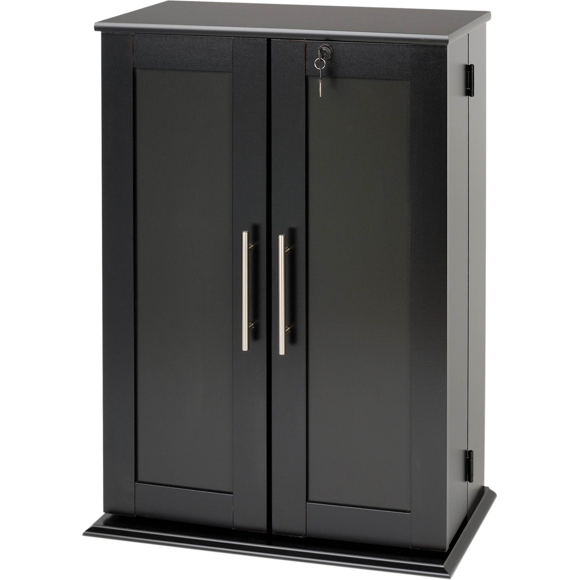 Prepac Locking Media Storage Cabinet With Shaker Doors Bookcases