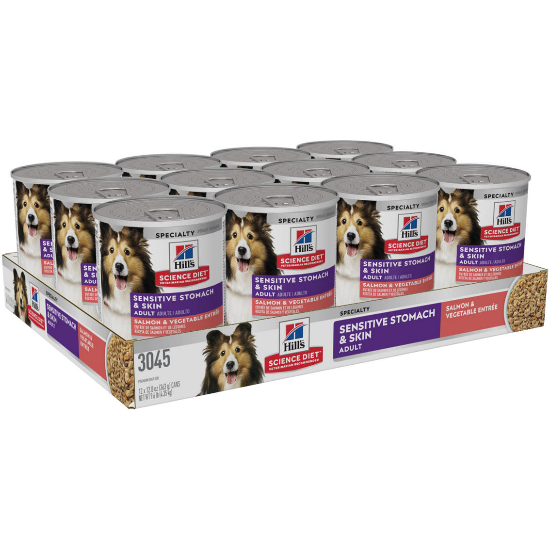 Hill's Adult Sensitive Stomach and Skin Salmon and Vegetable Entree Wet Dog Food - Image 2 of 2
