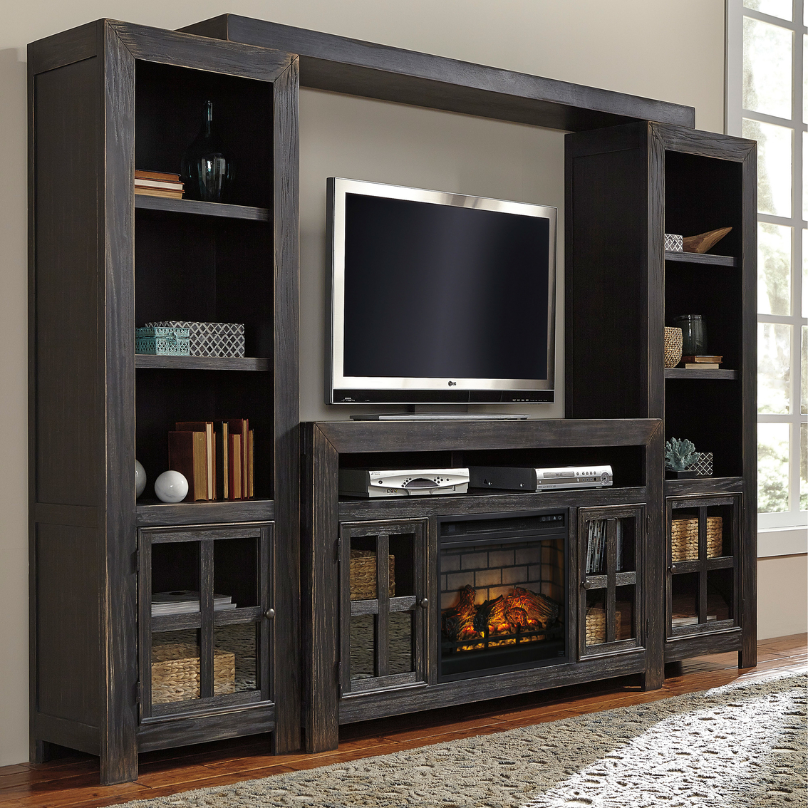 Ashley Gavelston Entertainment Wall with Fireplace Insert - Image 2 of 2