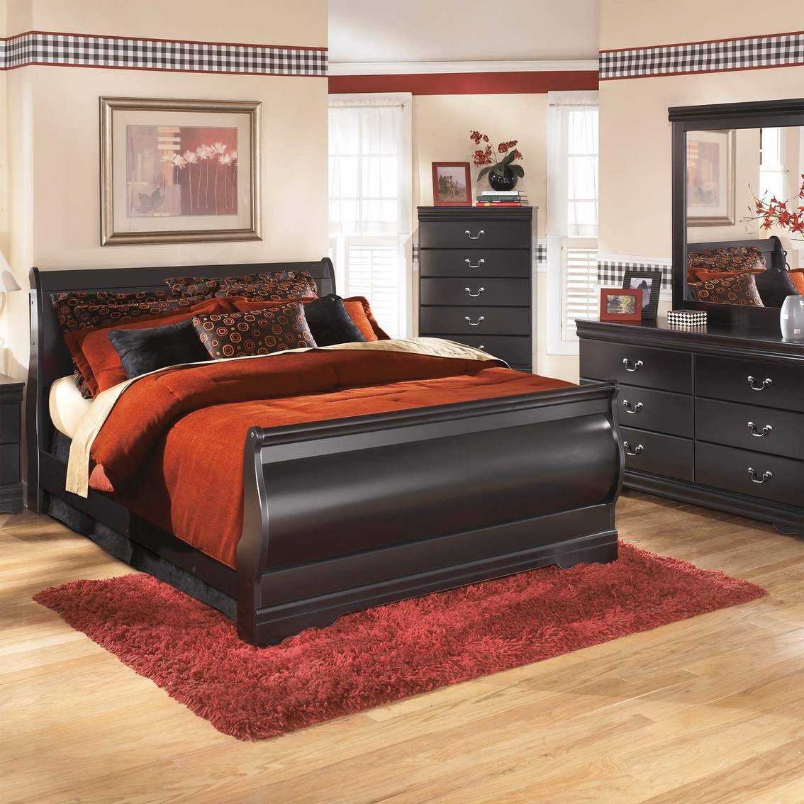 Signature Design by Ashley Huey Vineyard Sleigh Bed - Image 2 of 3