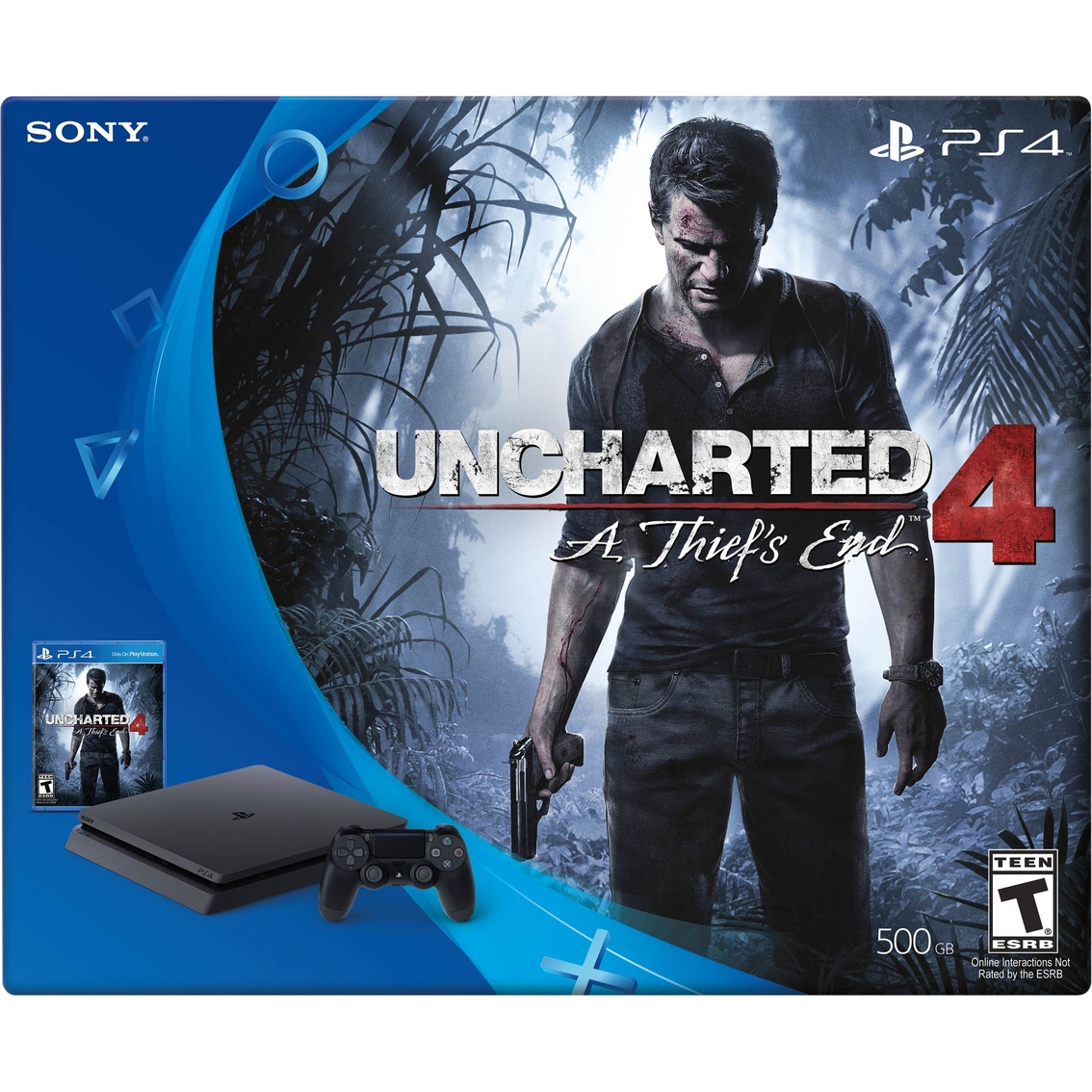 Sony Slim PlayStation 4 500GB Uncharted 4: A Thief's End Bundle