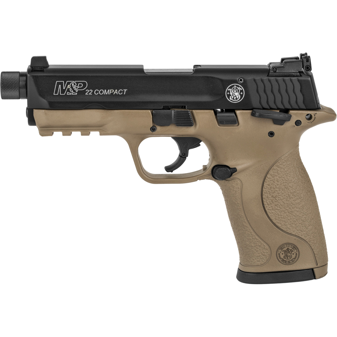 S&W M&P 22 LR 3.5 in. Barrel 10 Rds 2-Mags Pistol Flat Dark Earth - Image 2 of 3