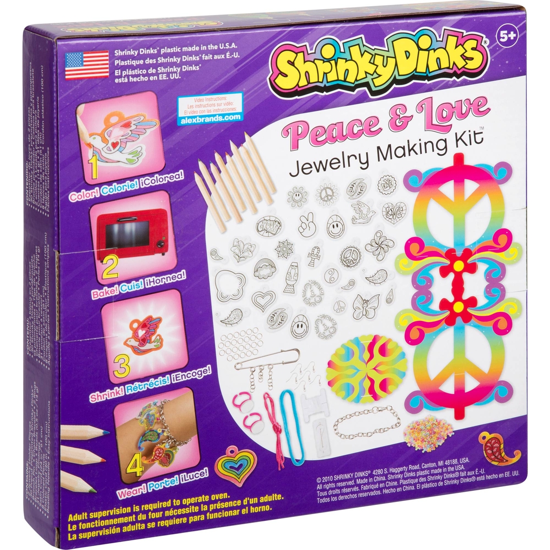 Shrinky Dinks Peace And Love Jewelry Kit | Craft Kits | Baby 