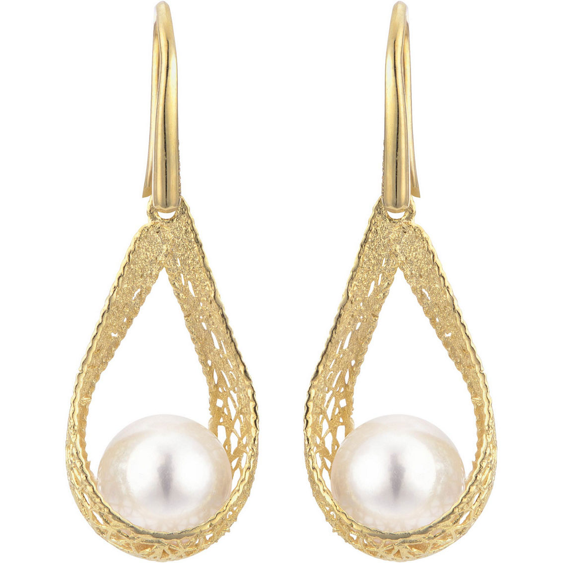Imperial 14k Yellow Gold Filigree Style Freshwater Cultured Pearl ...