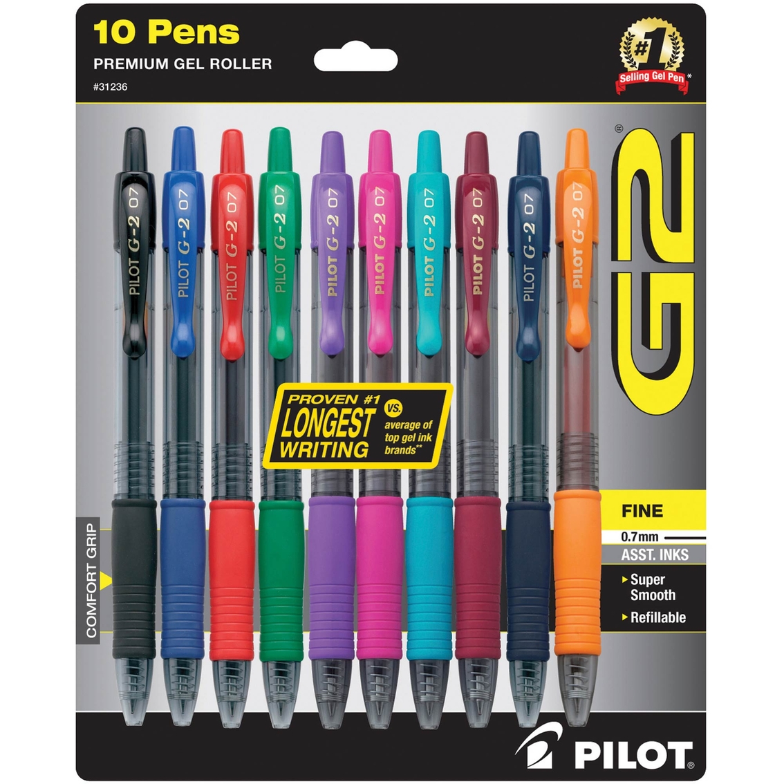 Gourmet Pens: Review: Pilot G2 0.7 mm Retractable Gel Ink Pen Navy Blue