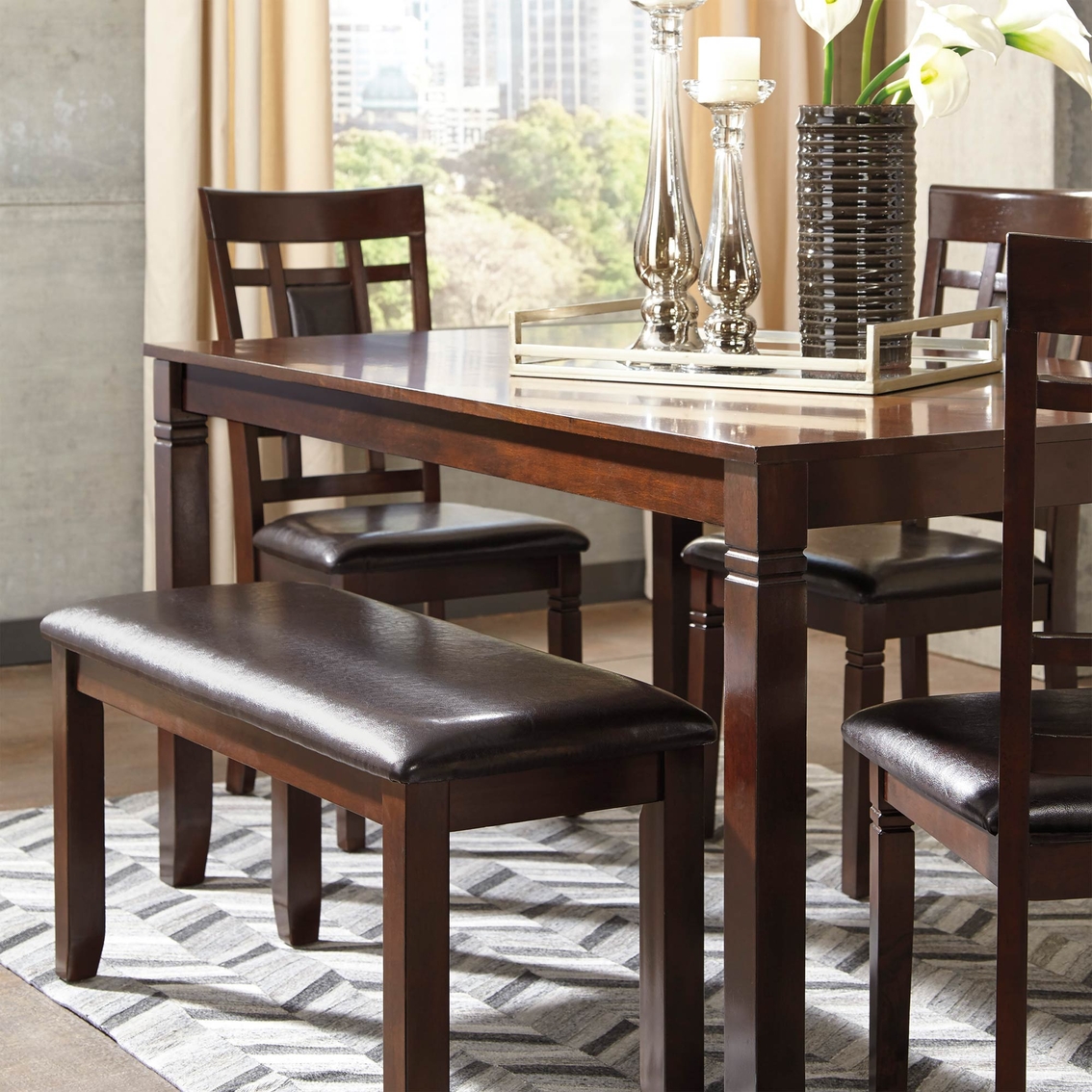 Ashley Bennox Dining Room Table Set, Ashley Furniture Bennox Dining Table And Chairs With Bench