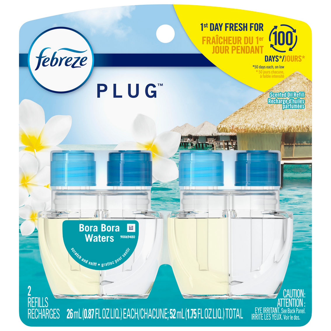 Febreze Plug Bora Bora Waters Dual Oil Refill Air Freshener 2 Pk