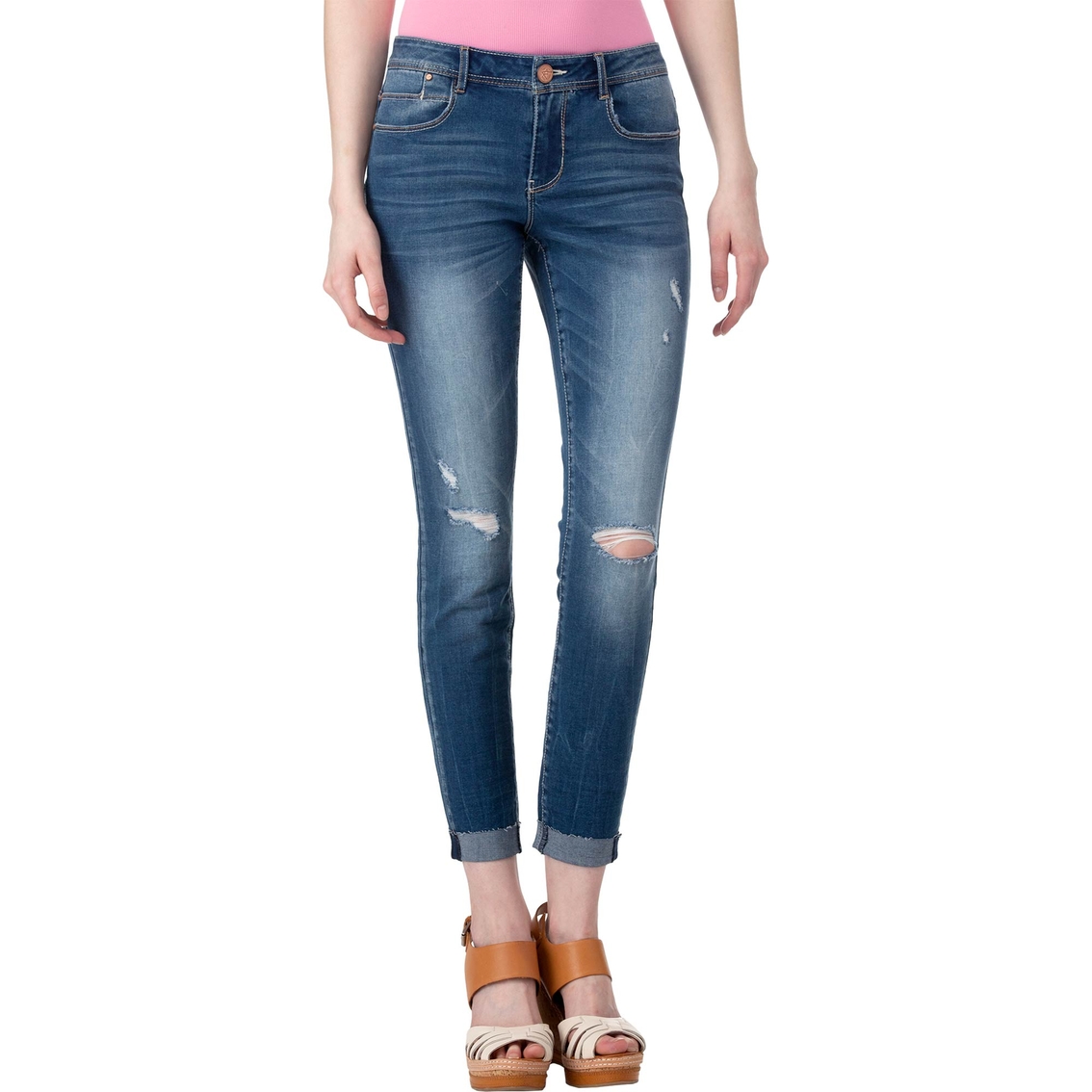 Almost Famous Juniors Slight Distressed Skinny Jeans | Jeans | Clothing ...