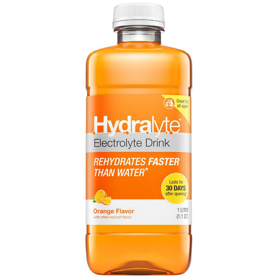 Hydralyte Oral Electrolyte Solution Orange Flavor 1.1 qt.