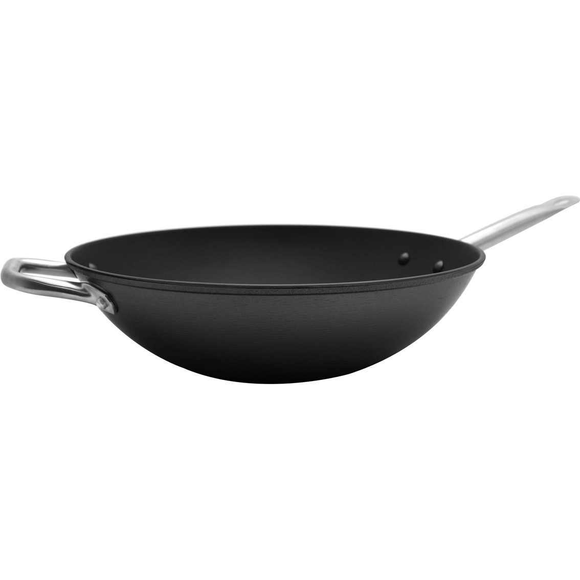 Imusa 14 In. Light Cast Iron Wok With Stainless Steel Handle