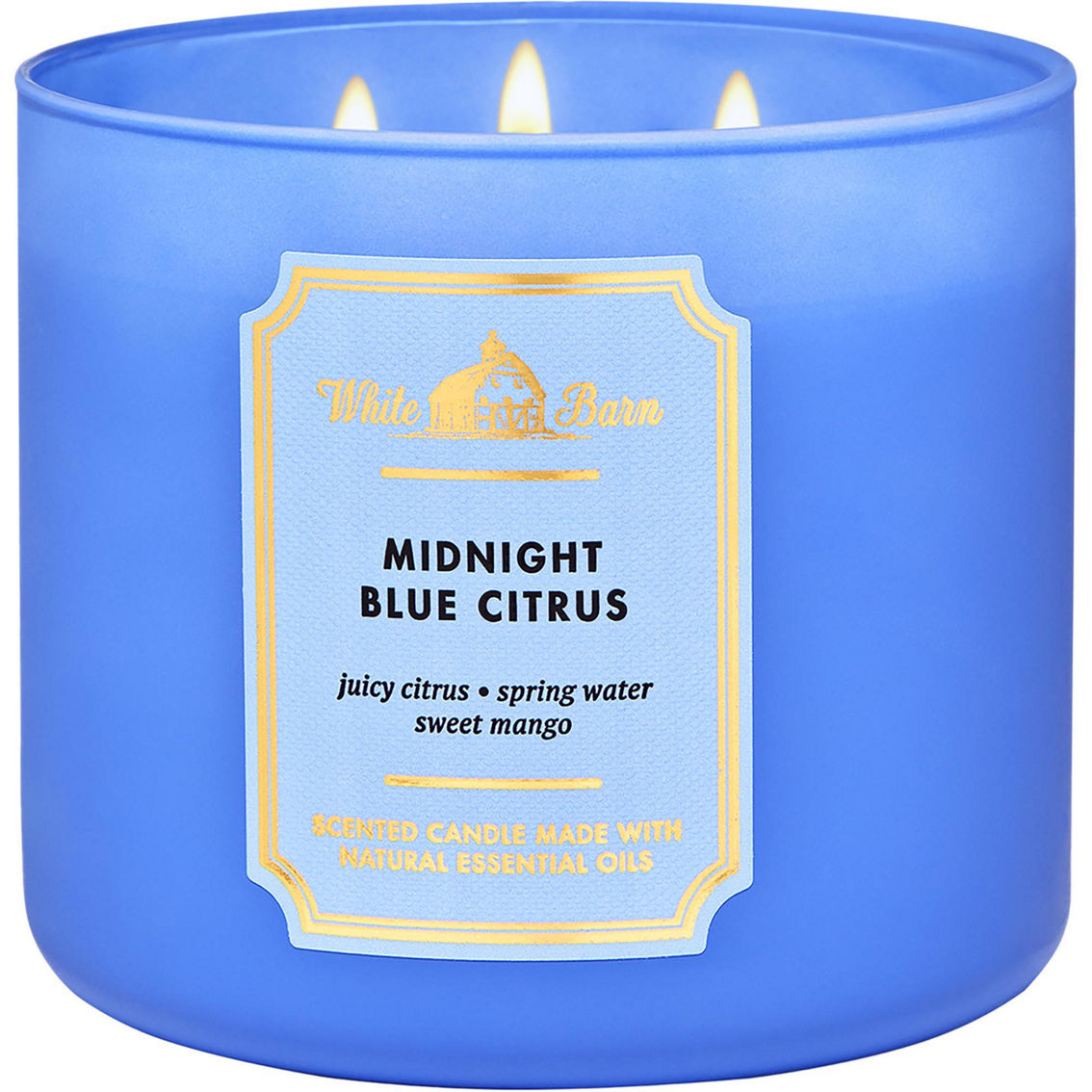 Bath Body Works Midnight Blue Citrus 3 Wick Candle Home