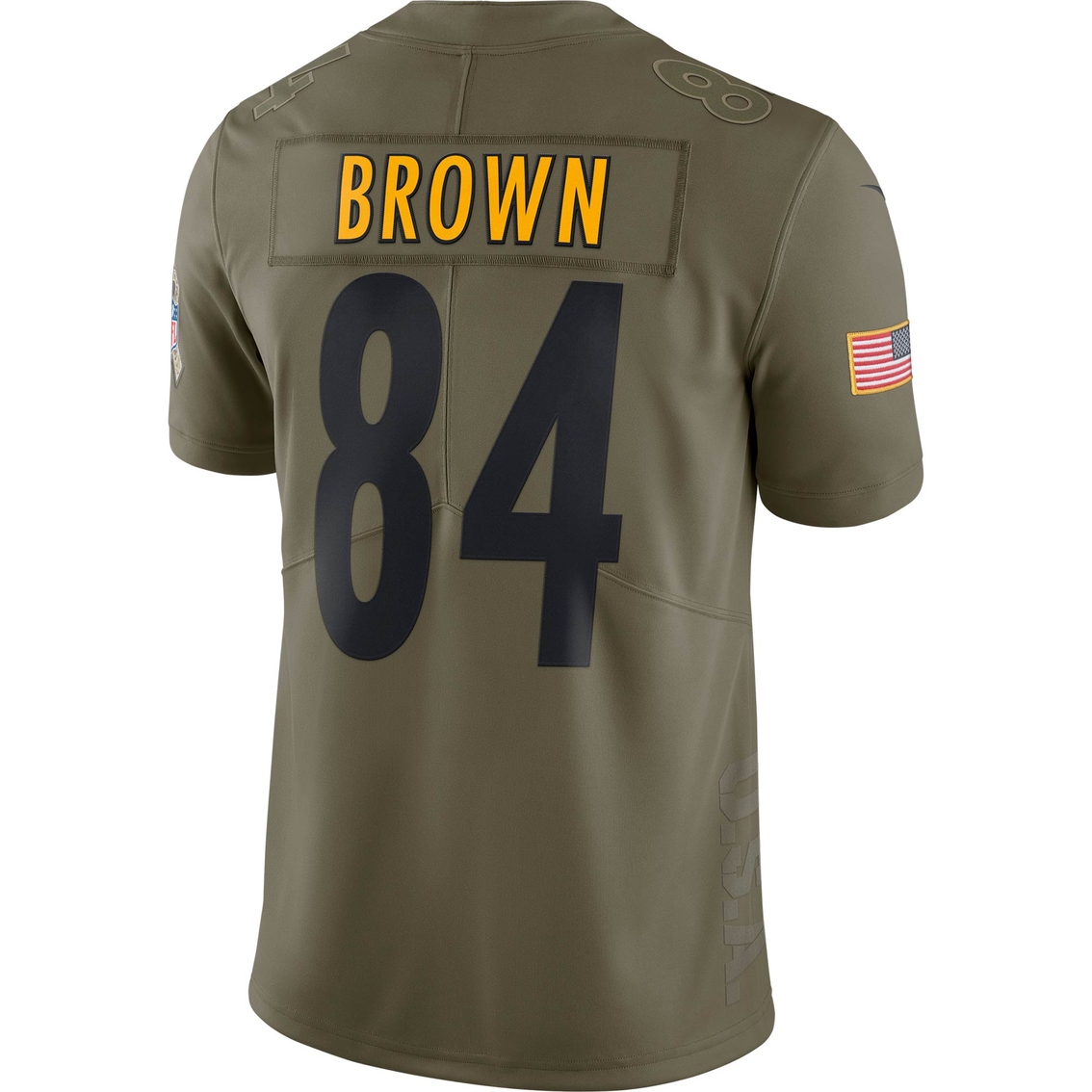 Nike NFL Pittsburgh Steelers Brown Jersey - Image 2 of 2