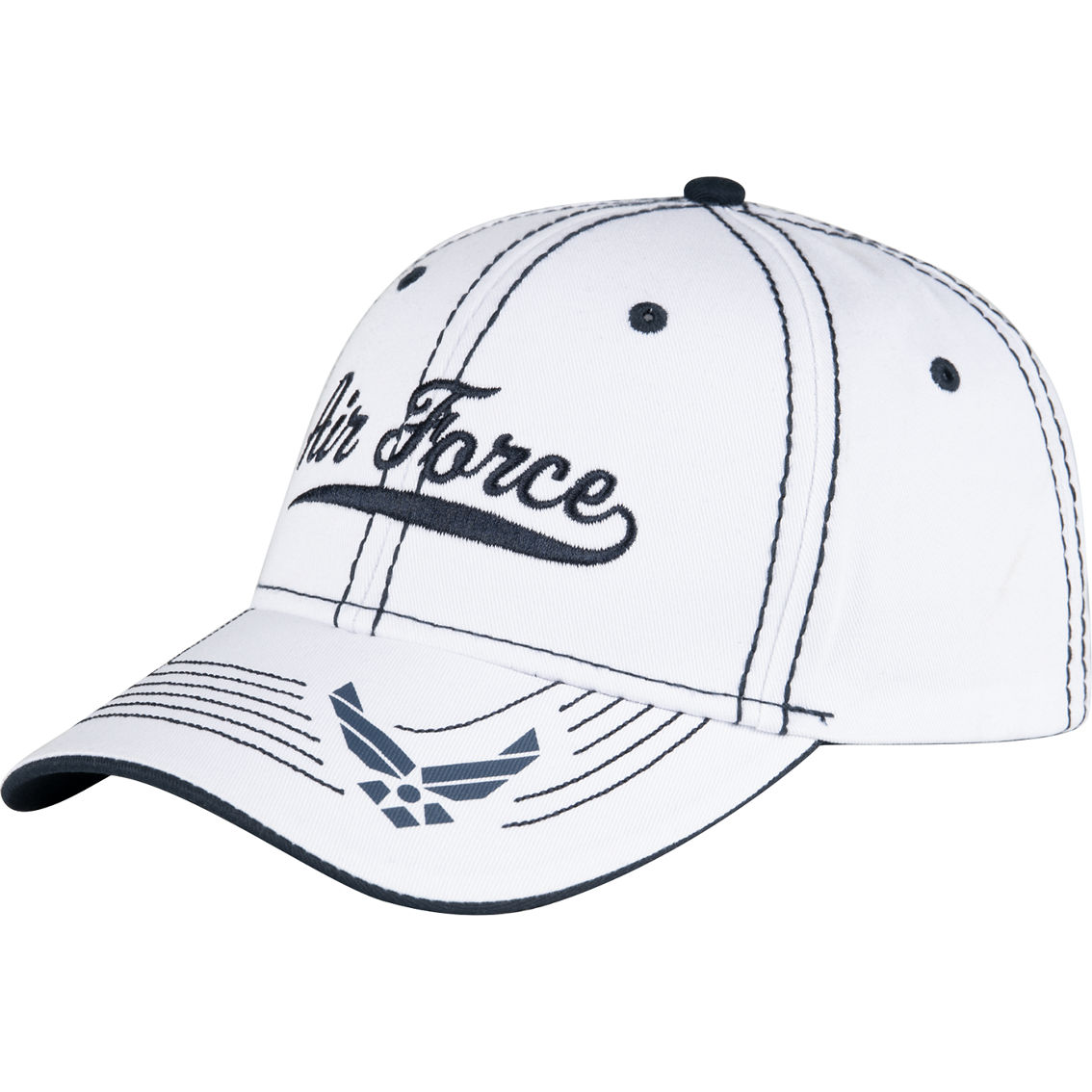 Blync Air Force White Cotton Twill Cap with Logo - Image 2 of 3