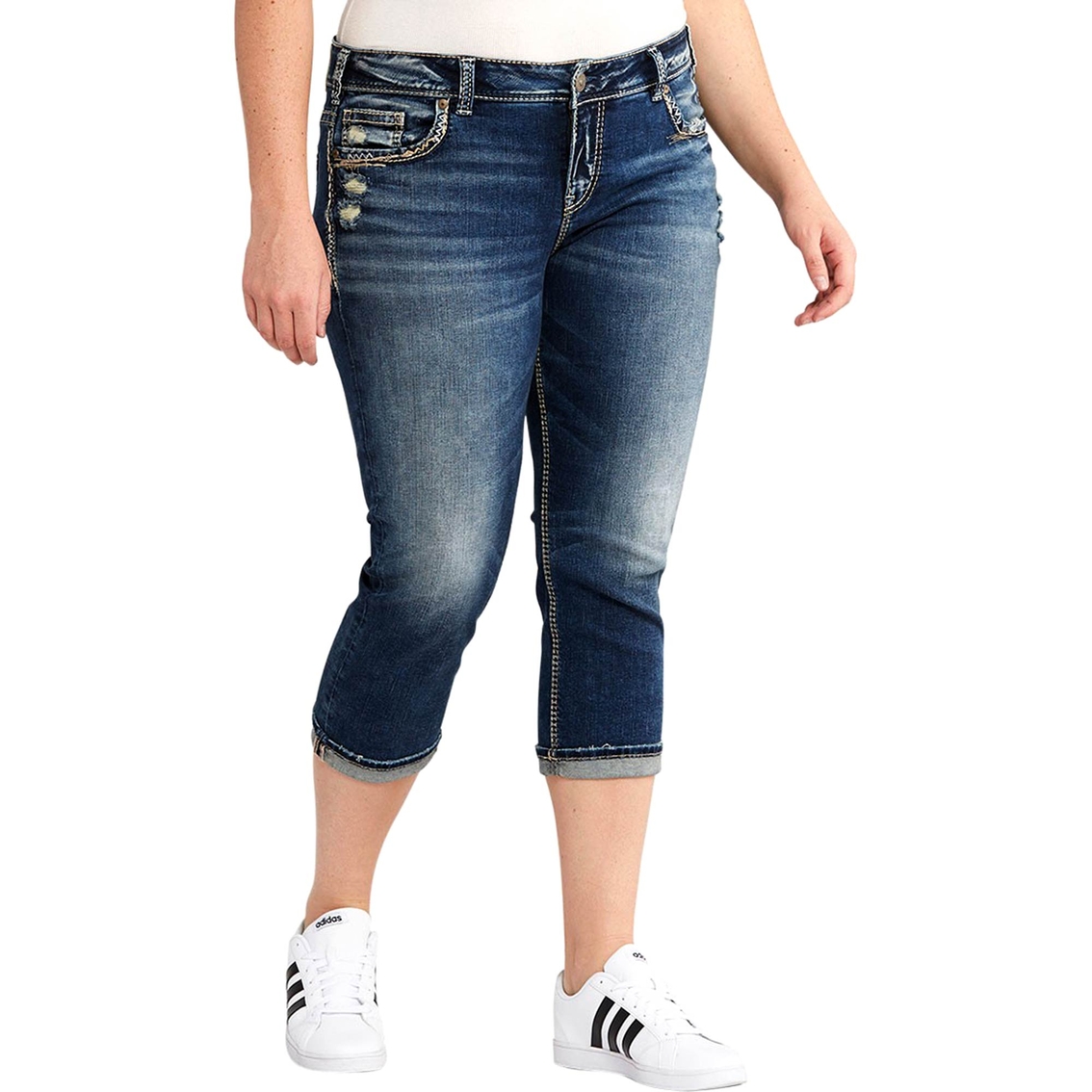 silver jeans capris plus size