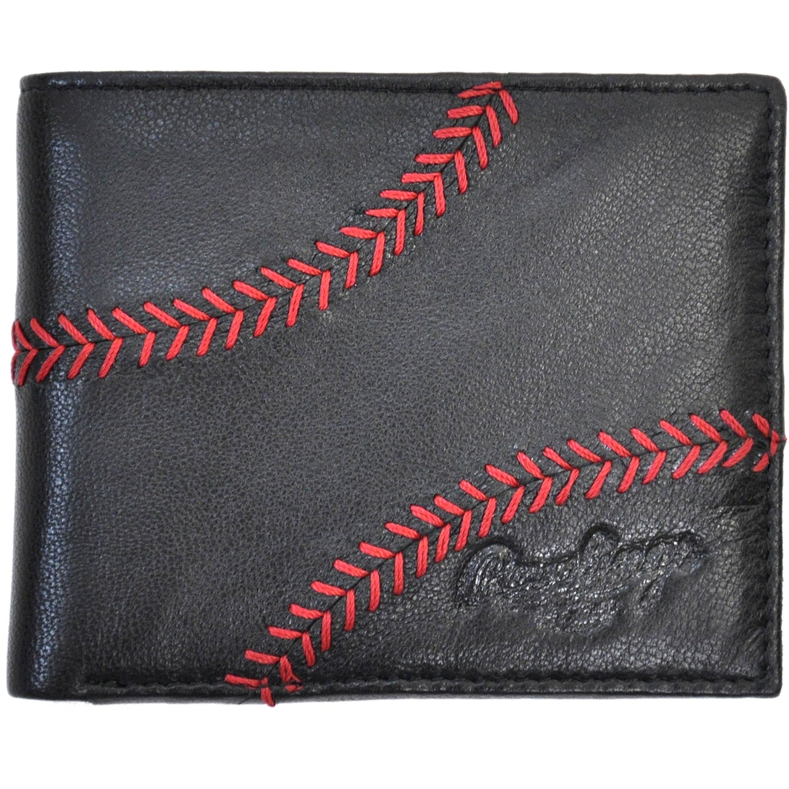 Rawlings American Story Patch Tri-fold Wallet Baseball Genuine Leather Tan