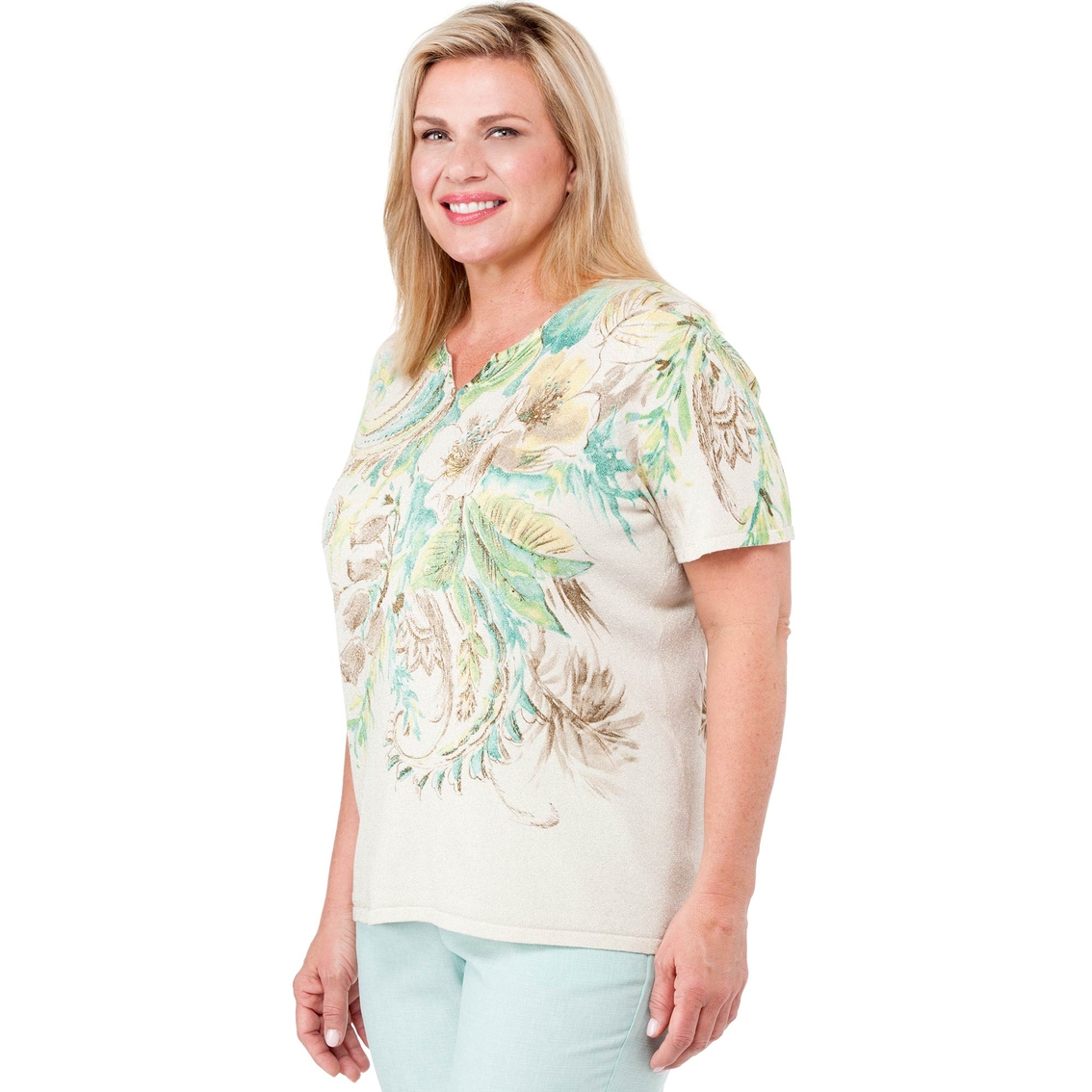 Alfred Dunner Floral Sweater - Image 3 of 4