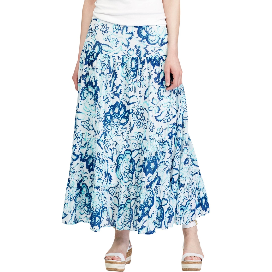 Chaps Tiered Floral Maxi Skirt | Skirts | Clothing & Accessories | Shop ...