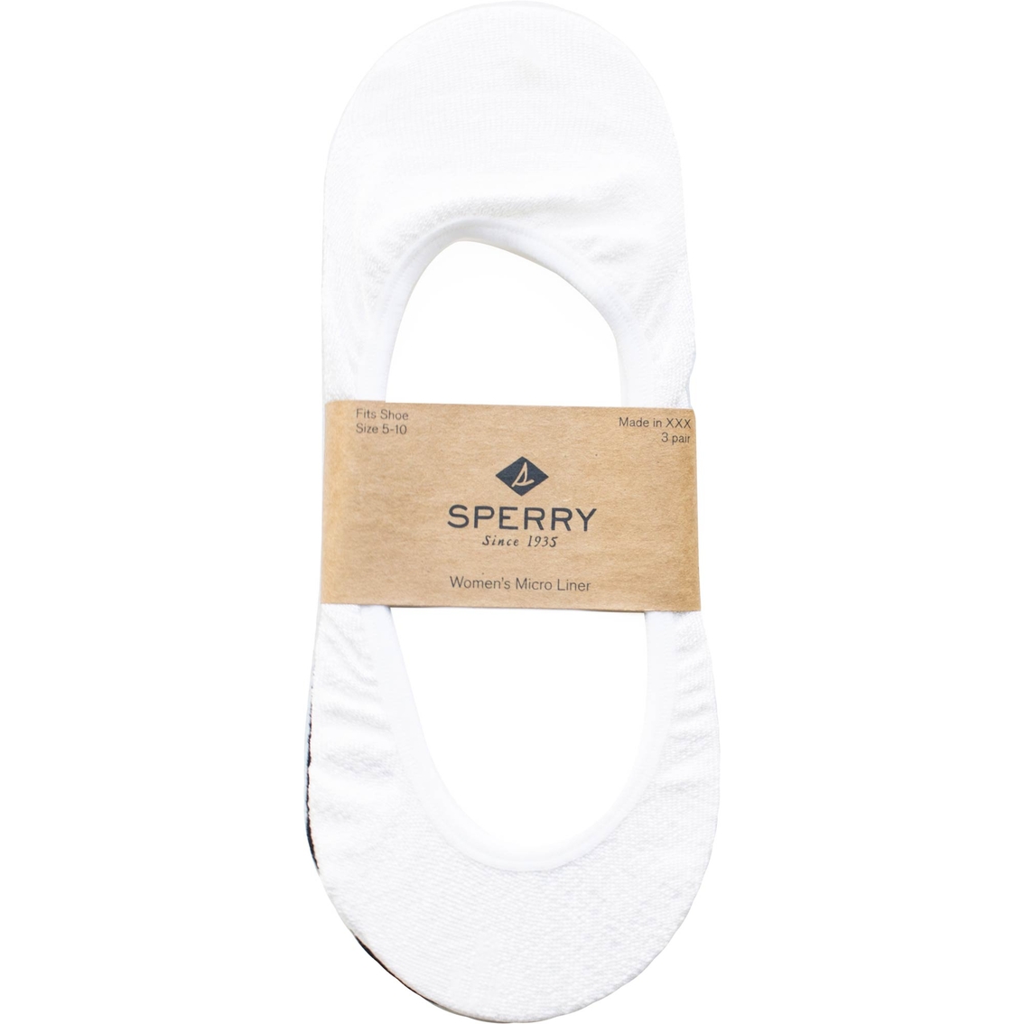 Sperry Women's Micro Liner Socks 3 Pk. - Image 3 of 3