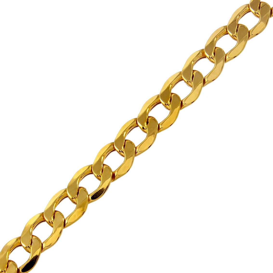 10K Yellow Gold 7mm Curb Link Bracelet - Image 2 of 2