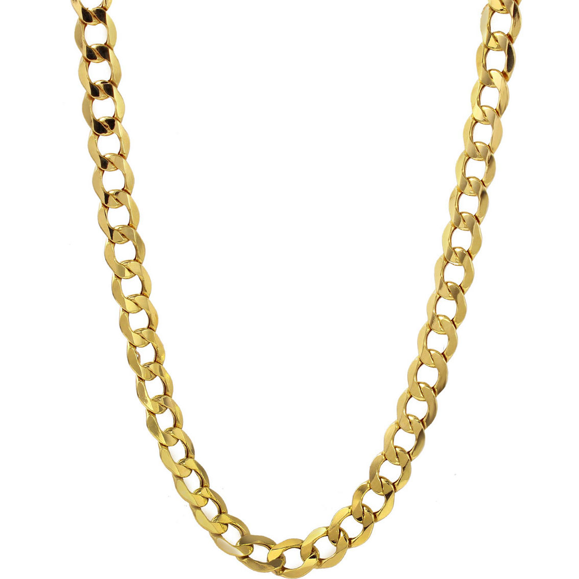 10k Yellow Gold 7mm Curb Link Chain, 24 In. | Chains & Pendants ...