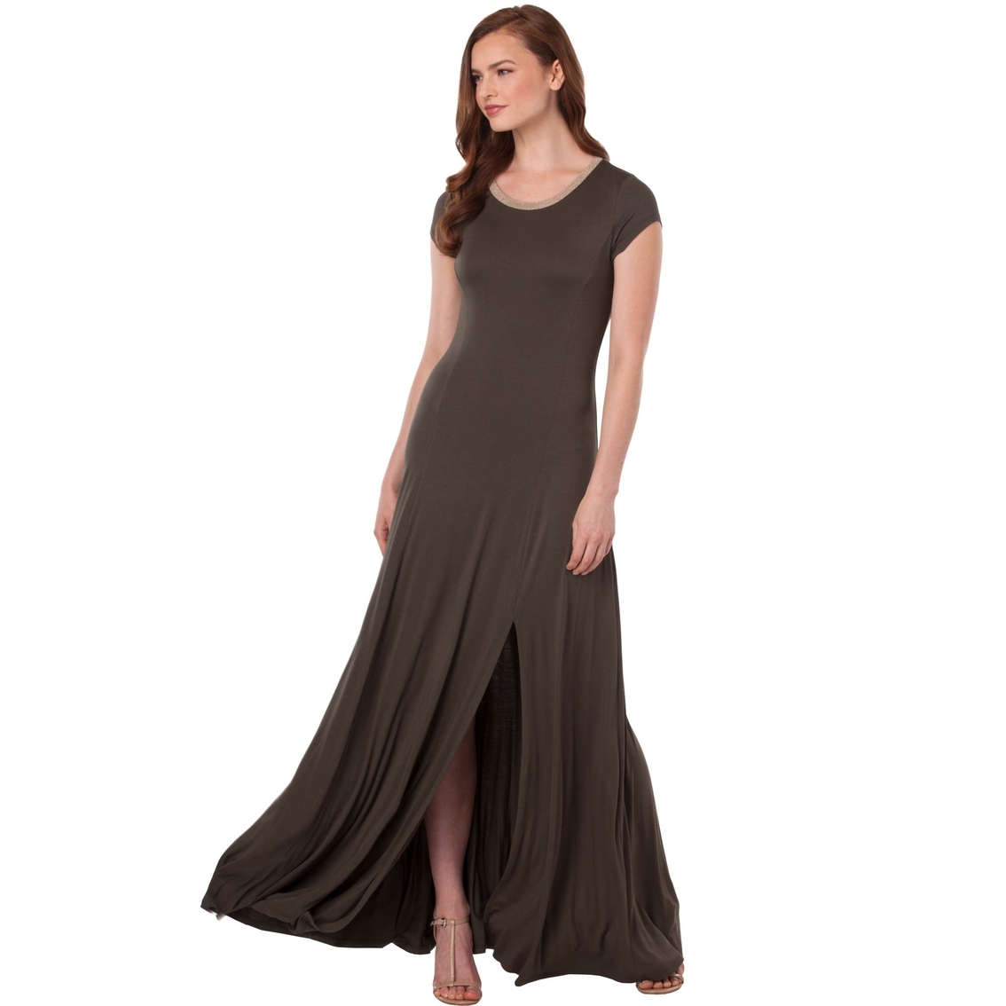Michael Kors Cap Sleeve Slit Maxi Dress | Dresses | Clothing & Accessories  | Shop The Exchange