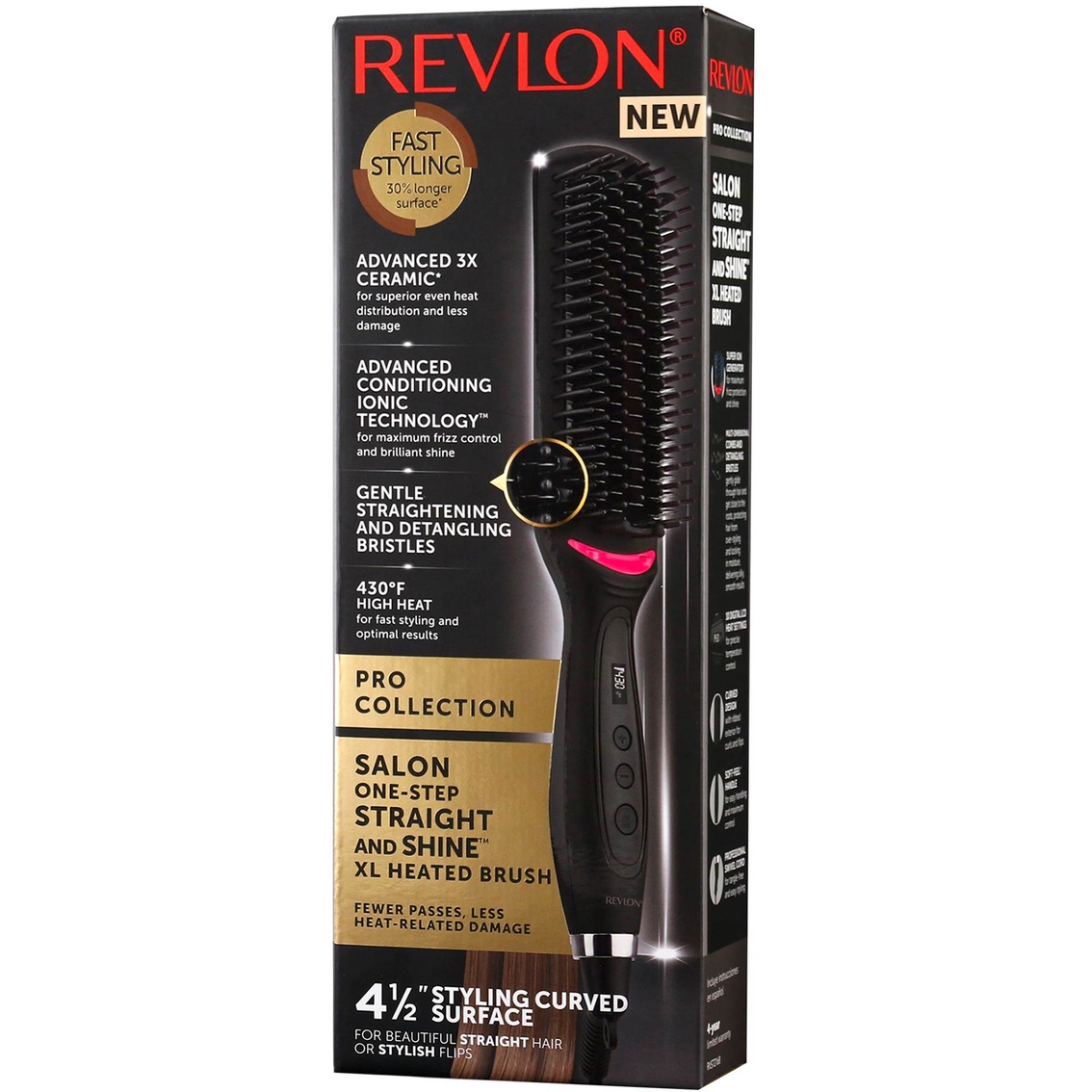 Revlon Salon One Step Extra Long Straightening Heated Hair Brush - Image 2 of 2