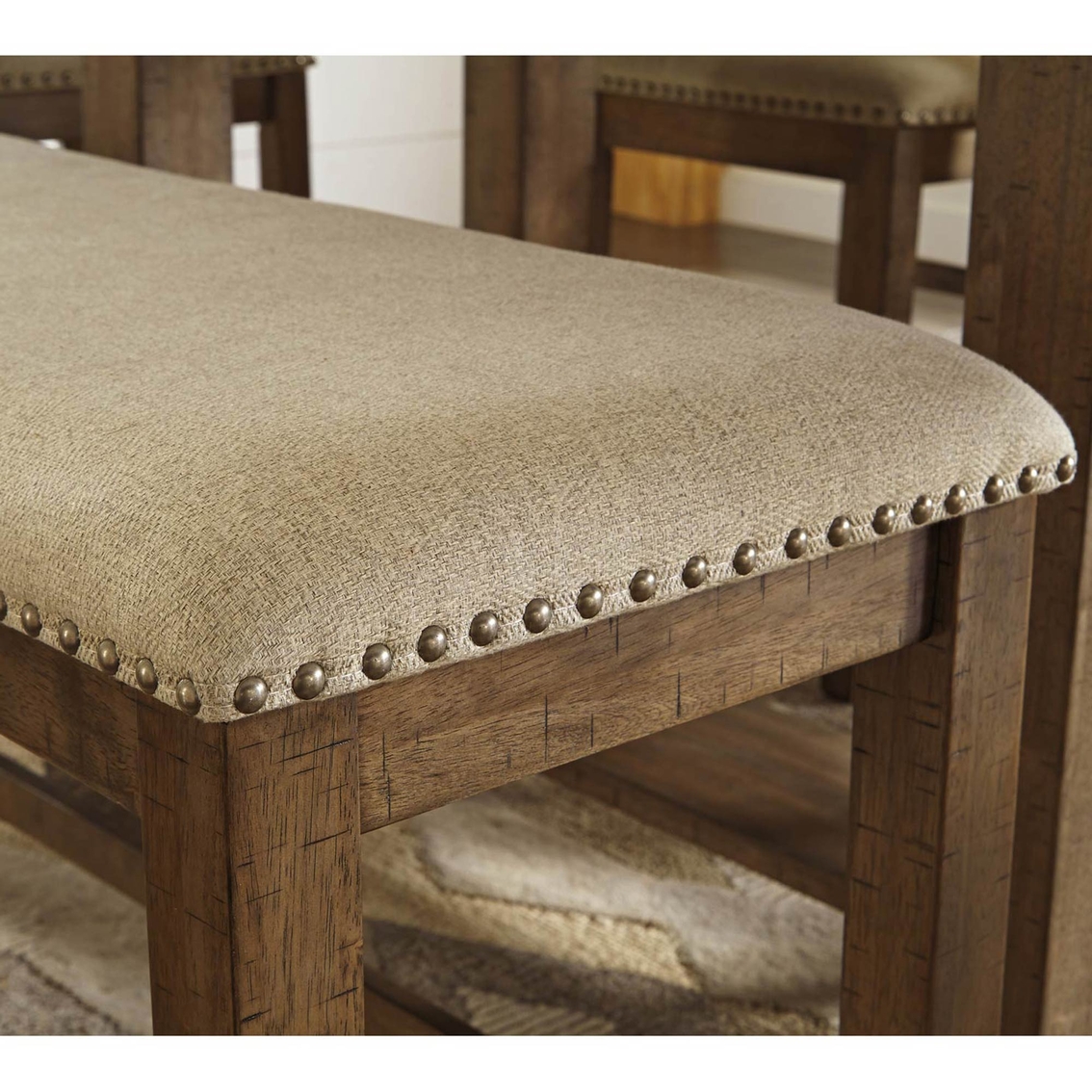 Signature Design by Ashley Moriville Double Upholstered Bench - Image 3 of 4