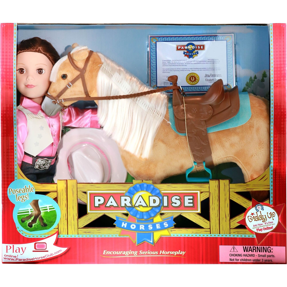 Paradise Kids 18 In. Brunette Cowgirl and Horse - Image 2 of 2