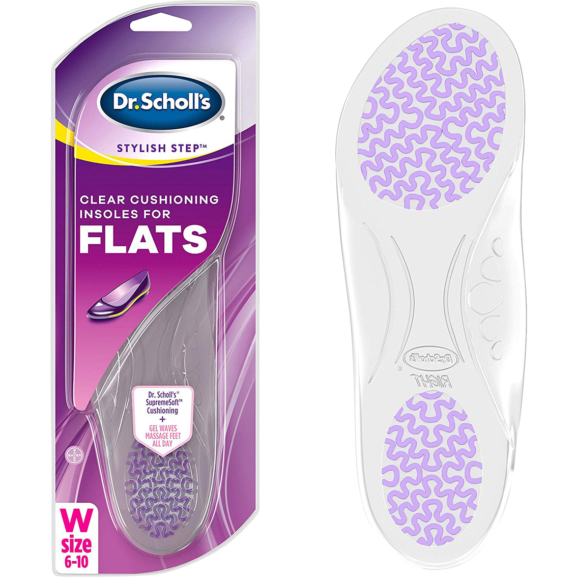 Dr. Scholl's Stylish Step Clear Cushioning Insoles For Flats | Foot ...