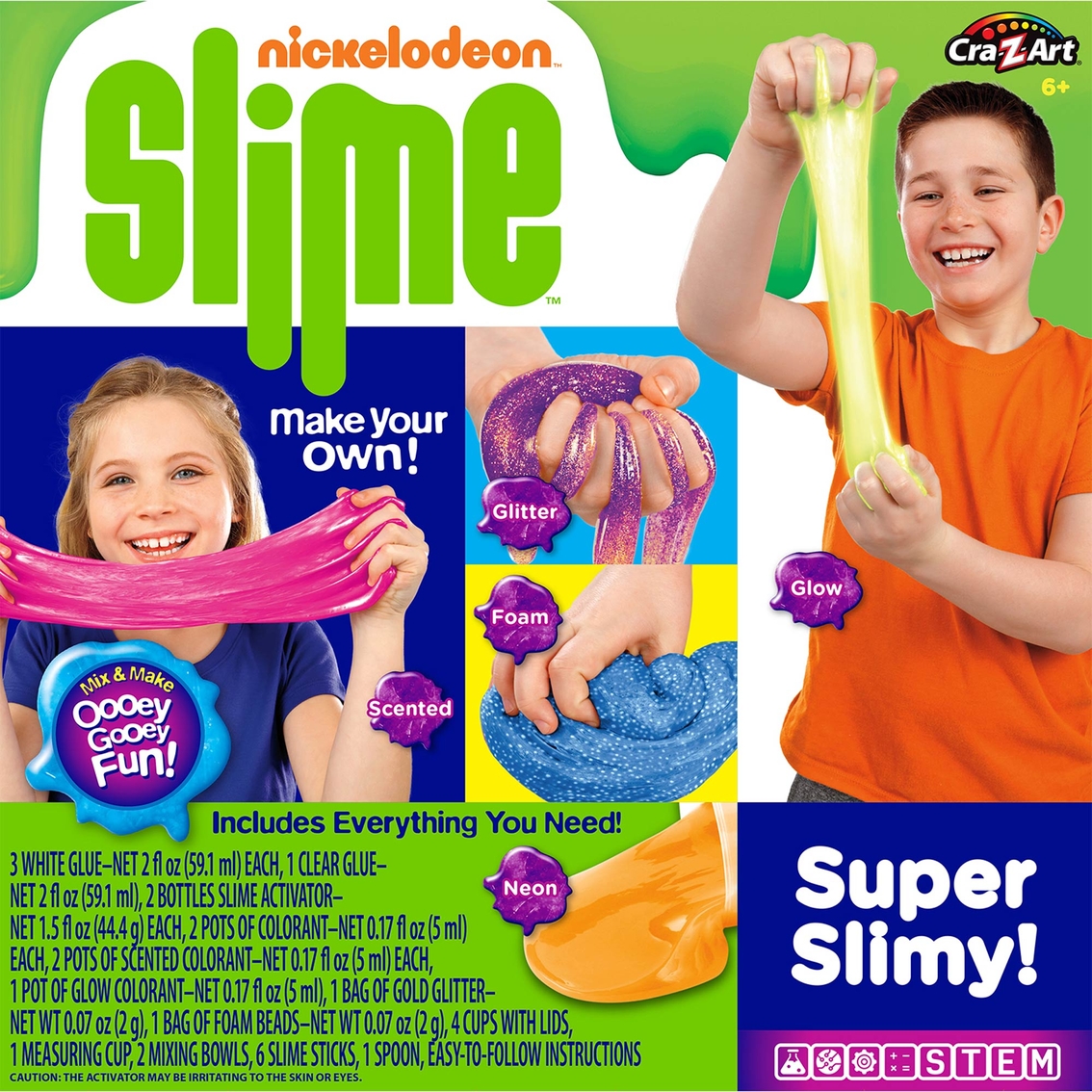Cra Z Art Nickelodeon Slime Super Slimy Kit Doughs Putty