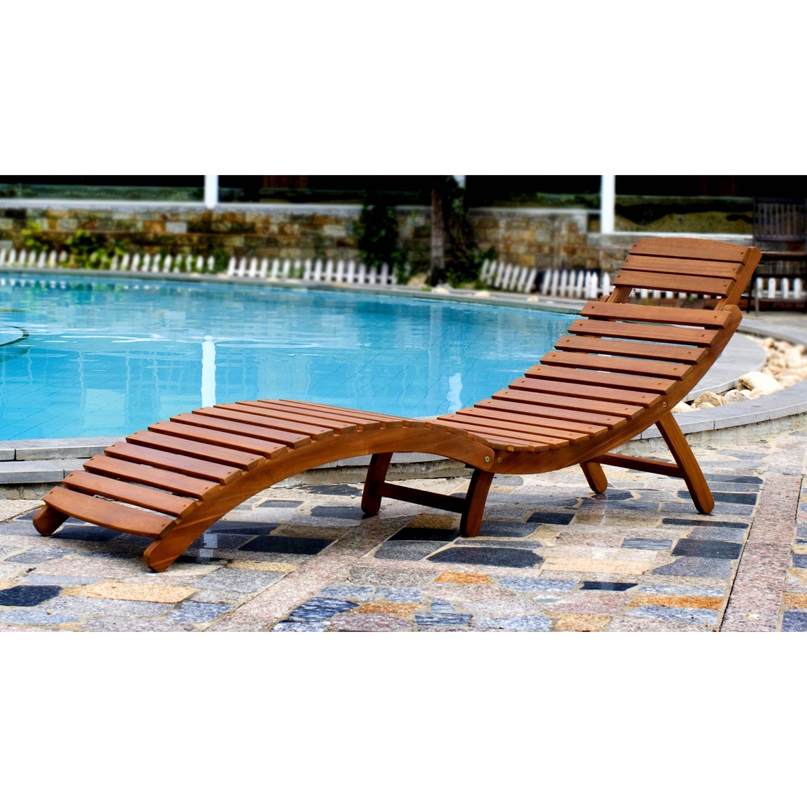 Northbeam Curved Folding Chaise Lounger - Image 2 of 4