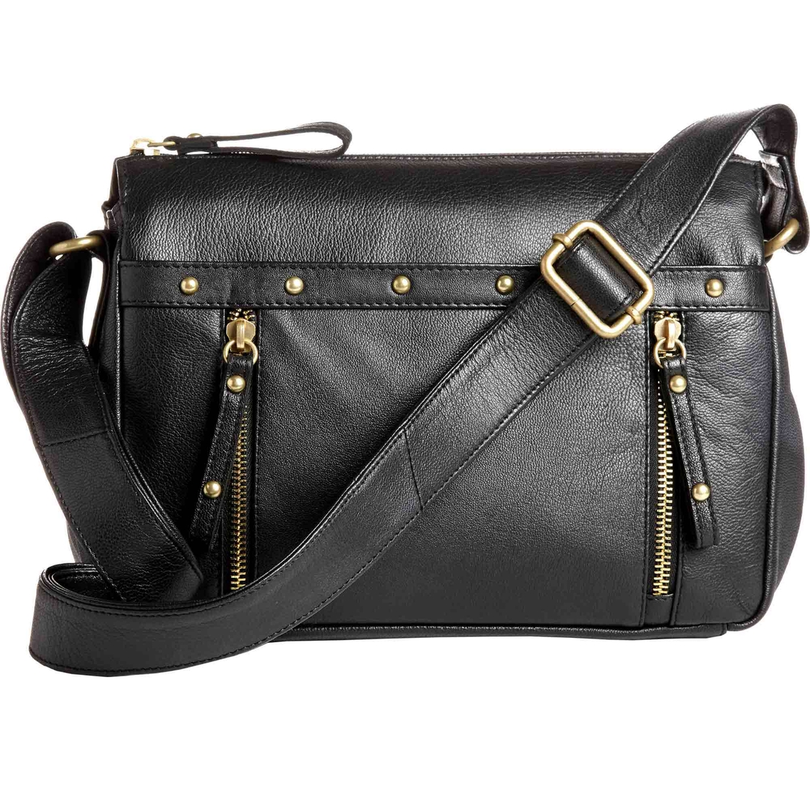 Great American Leather Siena Studs Crossbody Satchel | Crossbody Bags ...