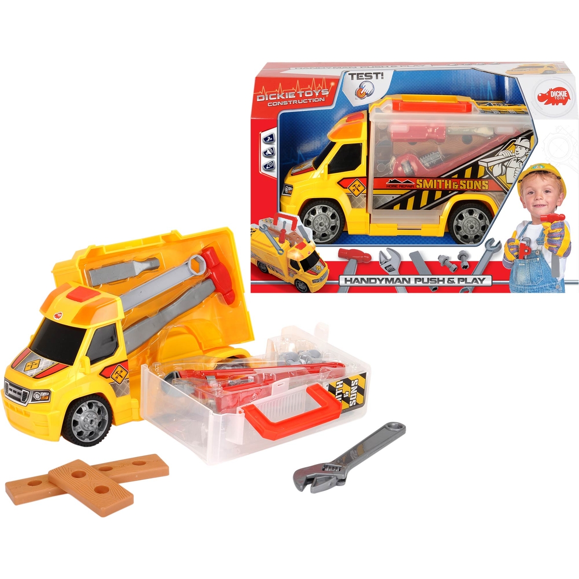 Dickie Toys Push and Play Construction Handyman Case Vehicle - Image 3 of 4