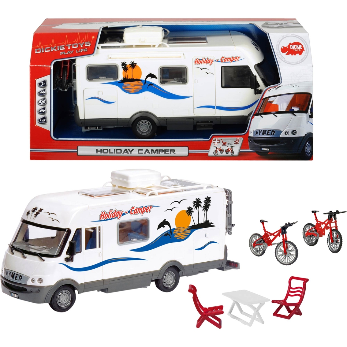 Dickie Toys Holiday Camper Van, Play Vehicles, Baby & Toys